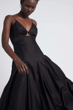 Aje Solstice Strappy Ring Midi Dress Black Size 8 for rent on The Volte - image 4