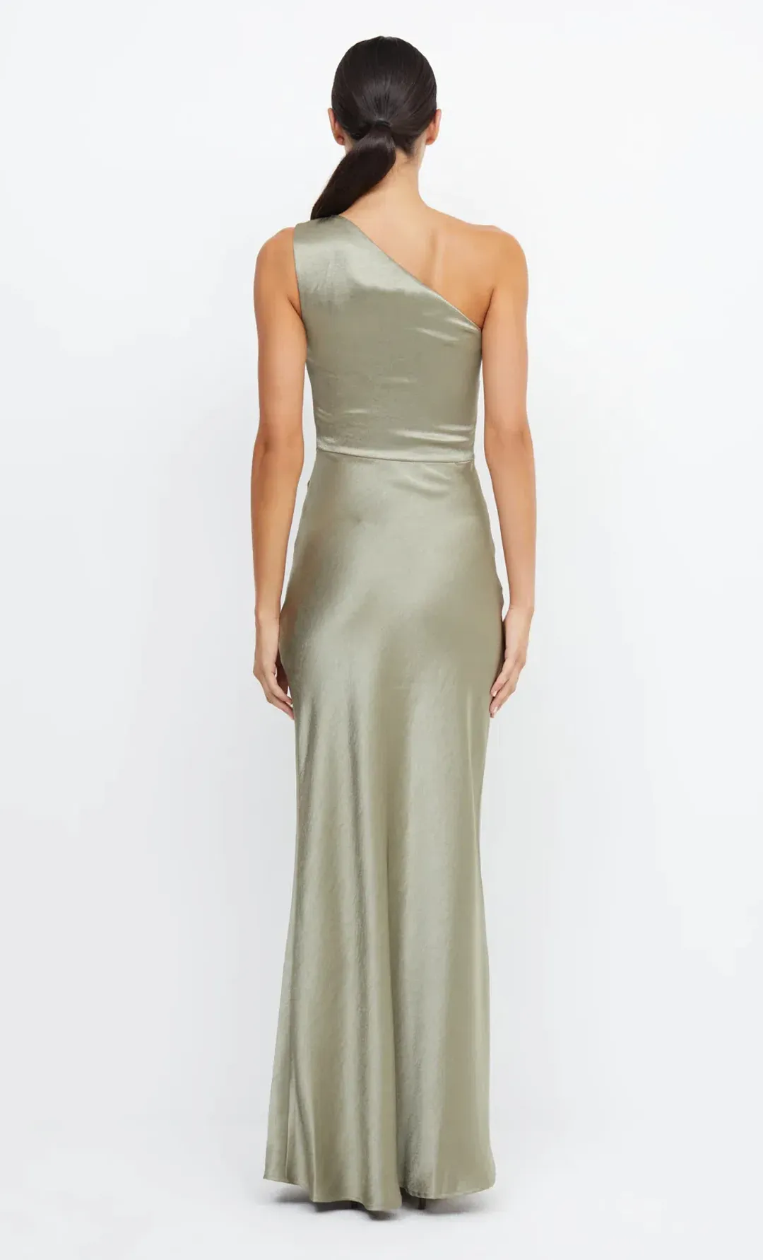 Bec & Bridge The Dreamer Asym Dress Sage Size AU 8 for rent on The Volte - main image