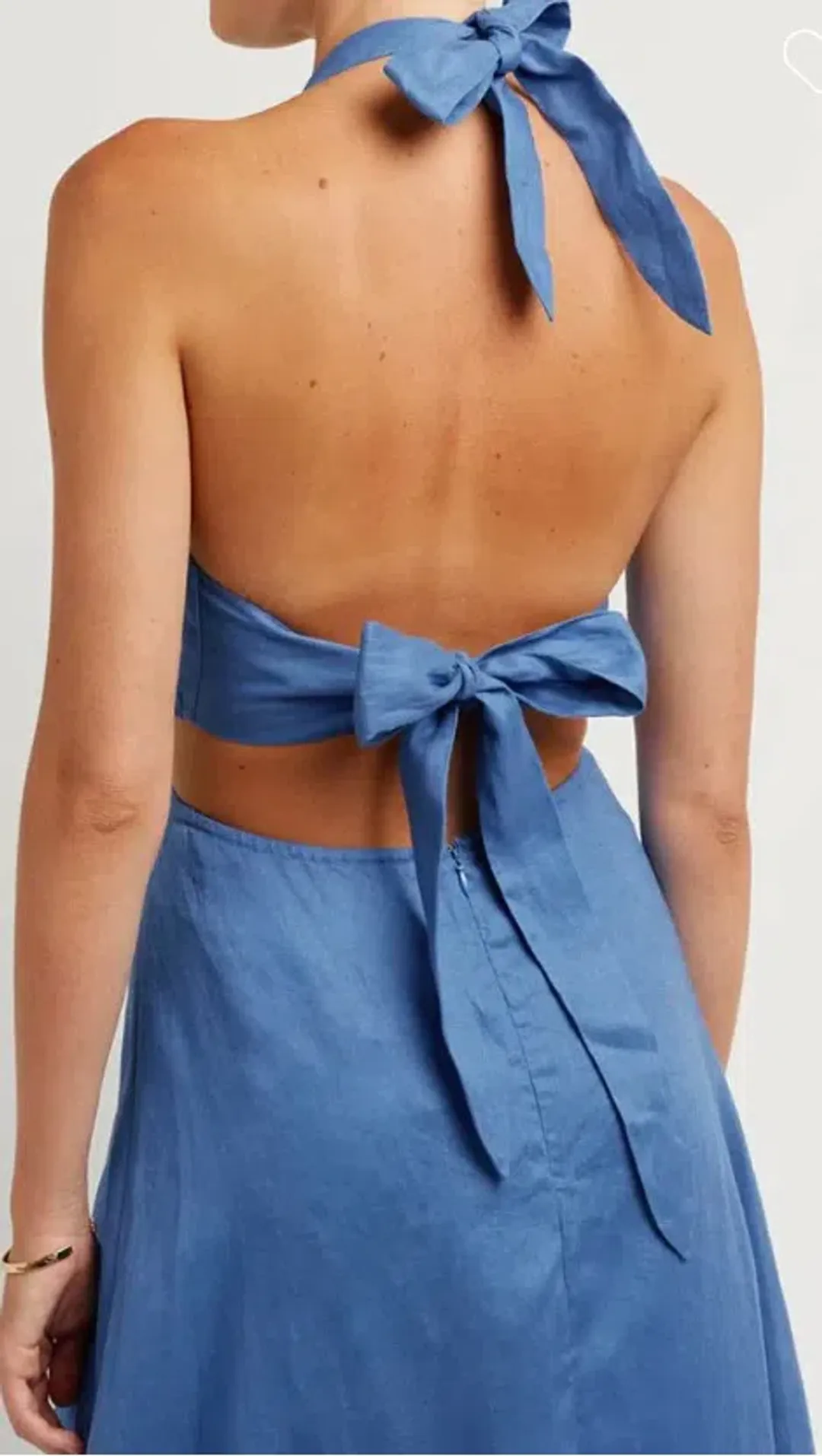 Dissh Layne Halter Midi Dress Cobalt Size AU 8 for rent on The Volte - main image
