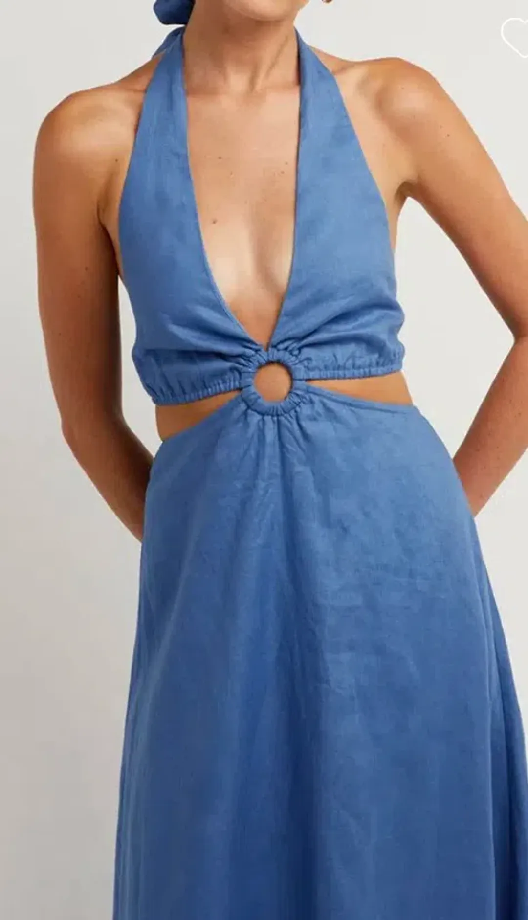 Dissh Layne Halter Midi Dress Cobalt Size AU 8 for rent on The Volte - main image
