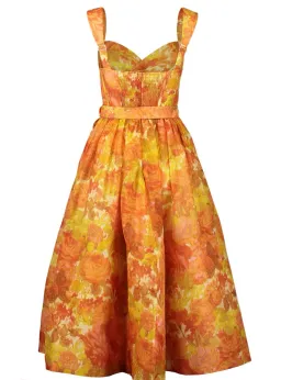 Zimmermann High Tide Picnic Midi Dress Orange Size 1 / AU 10 for rent on The Volte - image 4