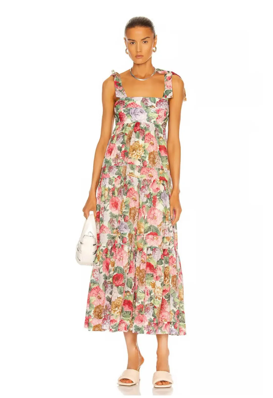Zimmermann Mae Tie Shoulder Dress Floral Size 1 / Au 10 for rent on The Volte - main image