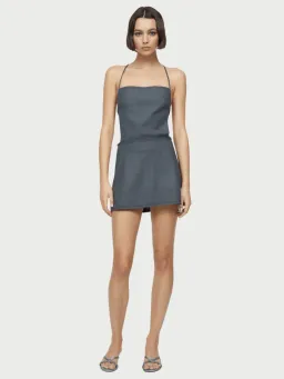 Bec & Bridge Heidi Apron Mini Dress Charcoal Size 8 for rent on The Volte - image 1