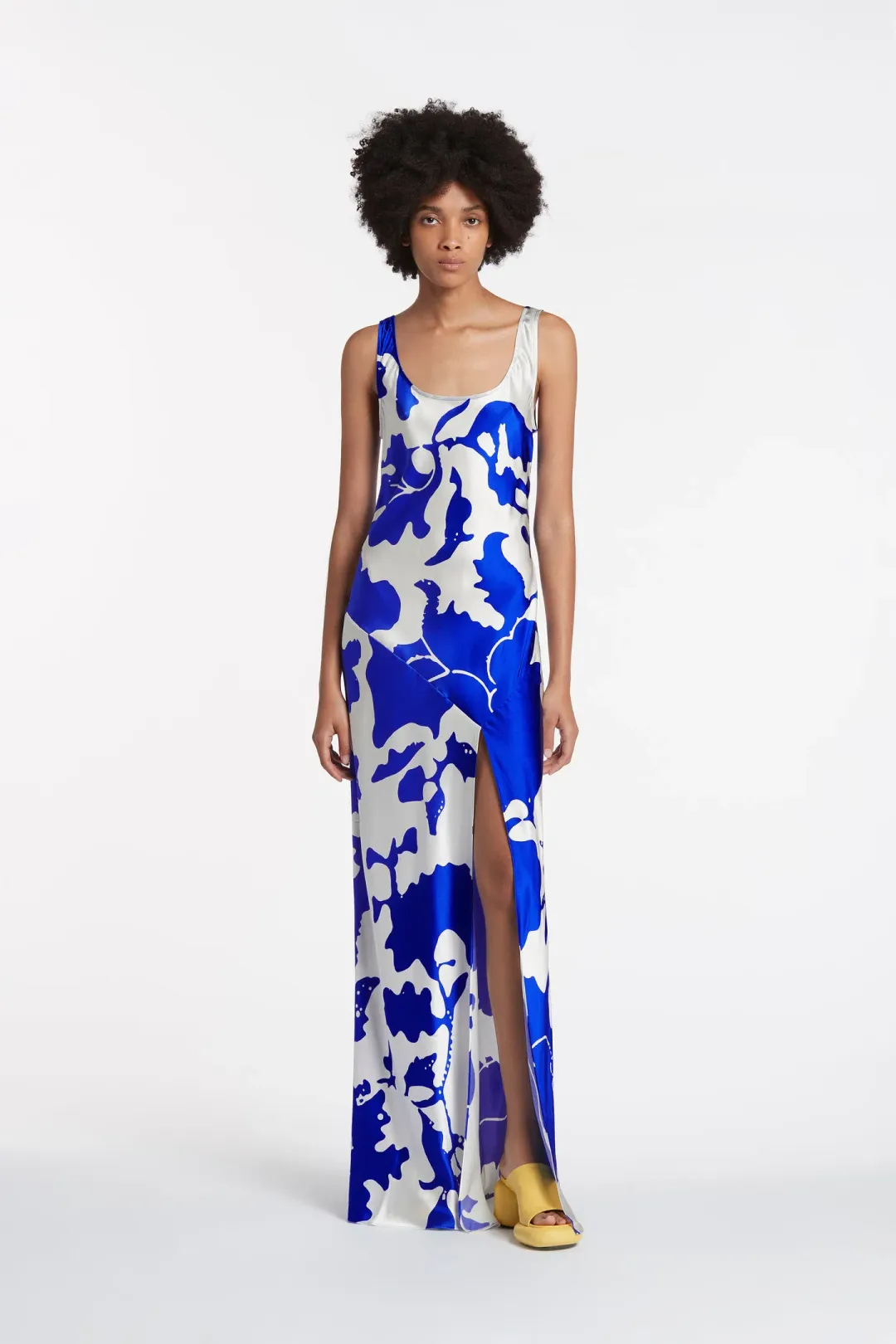 SIRThe Label Esme Bias Dress Merce Abstract Print Dress Blue Size 8 for rent on The Volte - main image