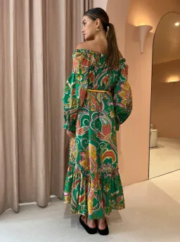 Alemais Marion Off Shoulder Dress Print Size 12 for rent on The Volte - image 3