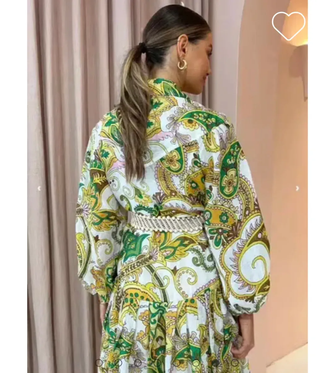 Alemais Octavia V Neck Shirtdress Print Size 12 for rent on The Volte - main image