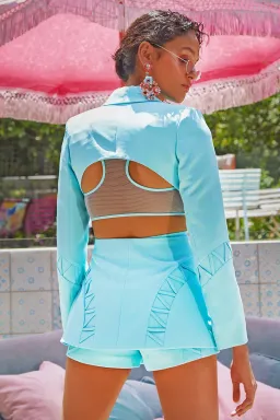 Eliya The Label Skye Blazer Mint Blue Size S / Au 8 for rent on The Volte - image 3