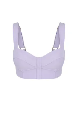 Shona Joy Irena Corded Bustier in Lavender Size 8 for rent on The Volte - image 3