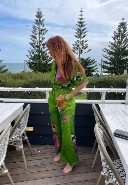 Alemais Olivia Shirt and Pant Set Floral Size 10  for rent on The Volte - image 1