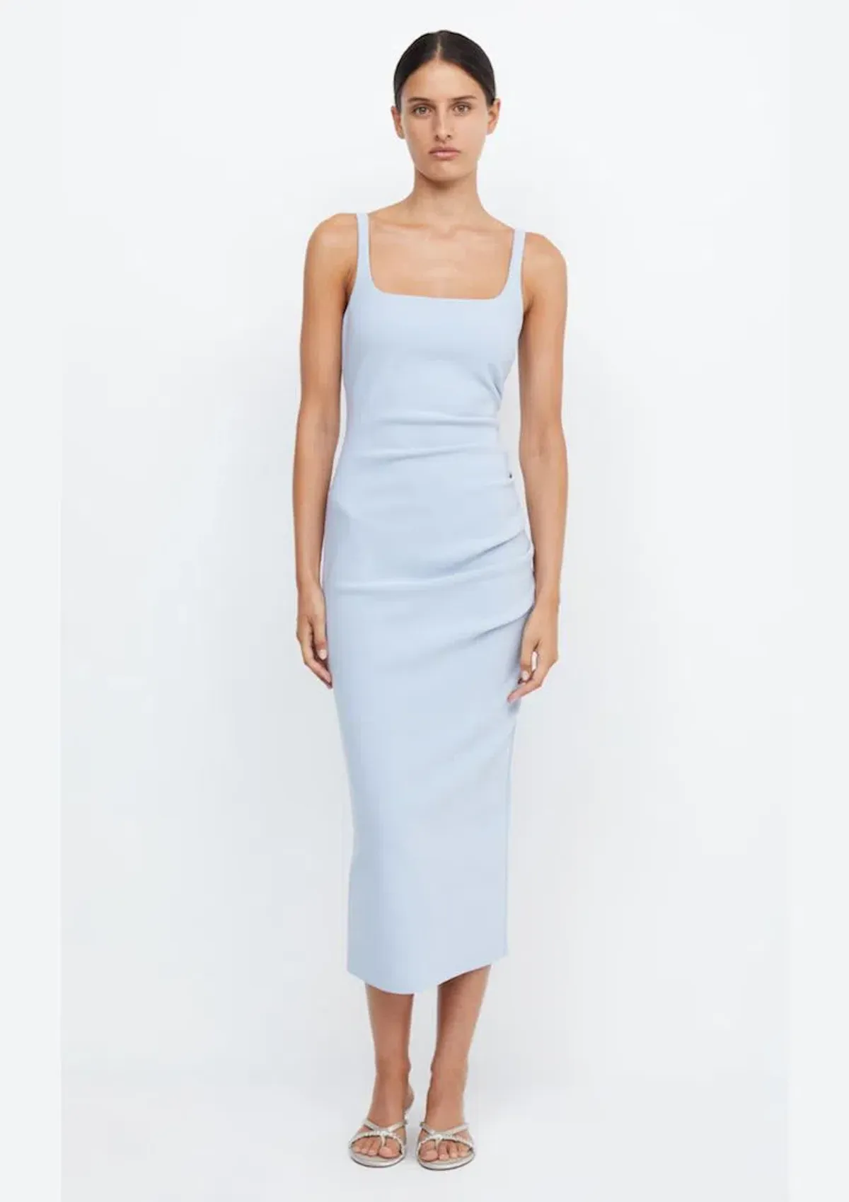 Bec & Bridge Be Mine Square Neck Dress Dusty Blue Size 10 for rent on The Volte - main image