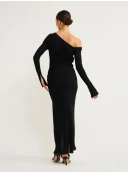 Bec & Bridge Monette Asym L/S Maxi Dress Black Size AU 8 for rent on The Volte - image 4