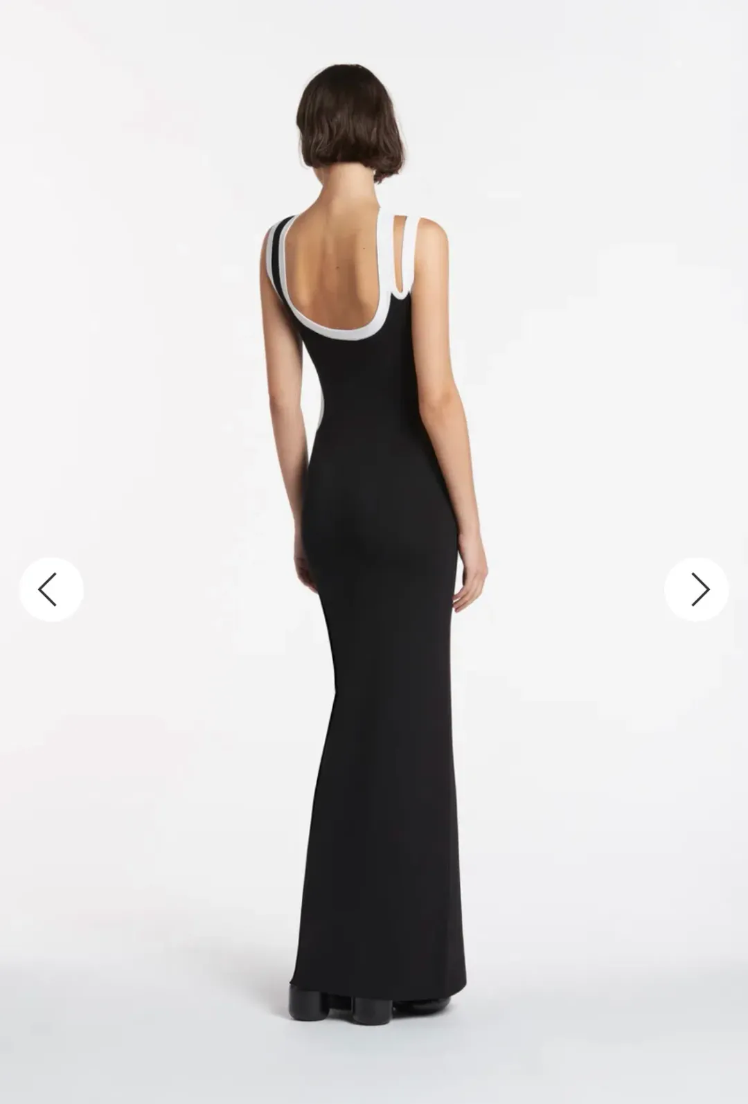 Sir the Label Evalina Cut Out Dress in Black/White  Size 0 / Au 6 for rent on The Volte - main image