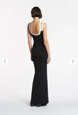 Sir the Label Evalina Cut Out Dress in Black/White  Size 0 / Au 6 for rent on The Volte - image 3