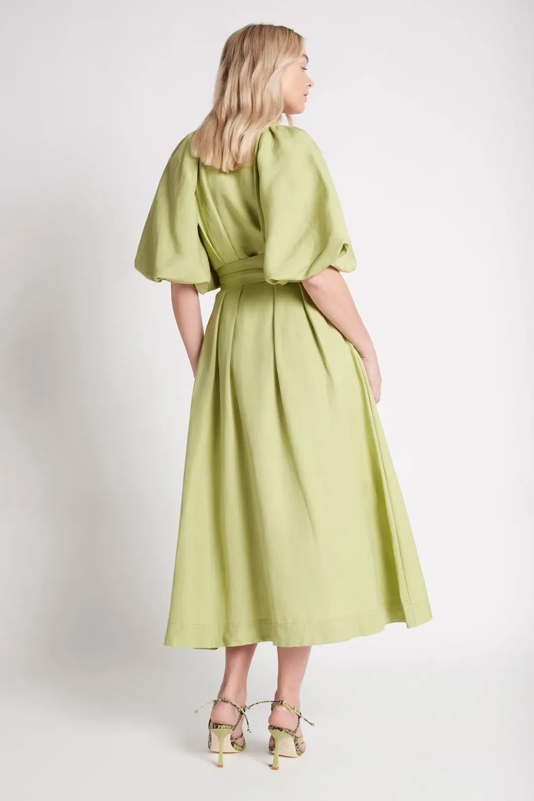  AJE Evermore Midi Dress Bayleaf Size 10  for rent on The Volte - main image