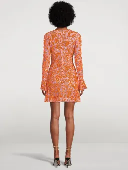 Rachel Gilbert Lupita Mini Orange/Pink Size 14 for rent on The Volte - image 3
