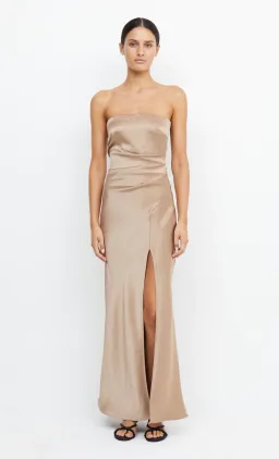 Bec & Bridge The Dreamer Strapless Dress Golden Size 12 for rent on The Volte - image 2