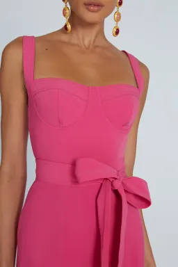 By Johnny Ora Midi Dress Pink Size AU 12 for rent on The Volte - image 2
