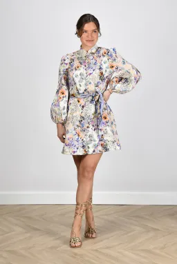 Zimmermann Tama Belted Mini Dress Floral Size 3/Au 14 for rent on The Volte - image 1