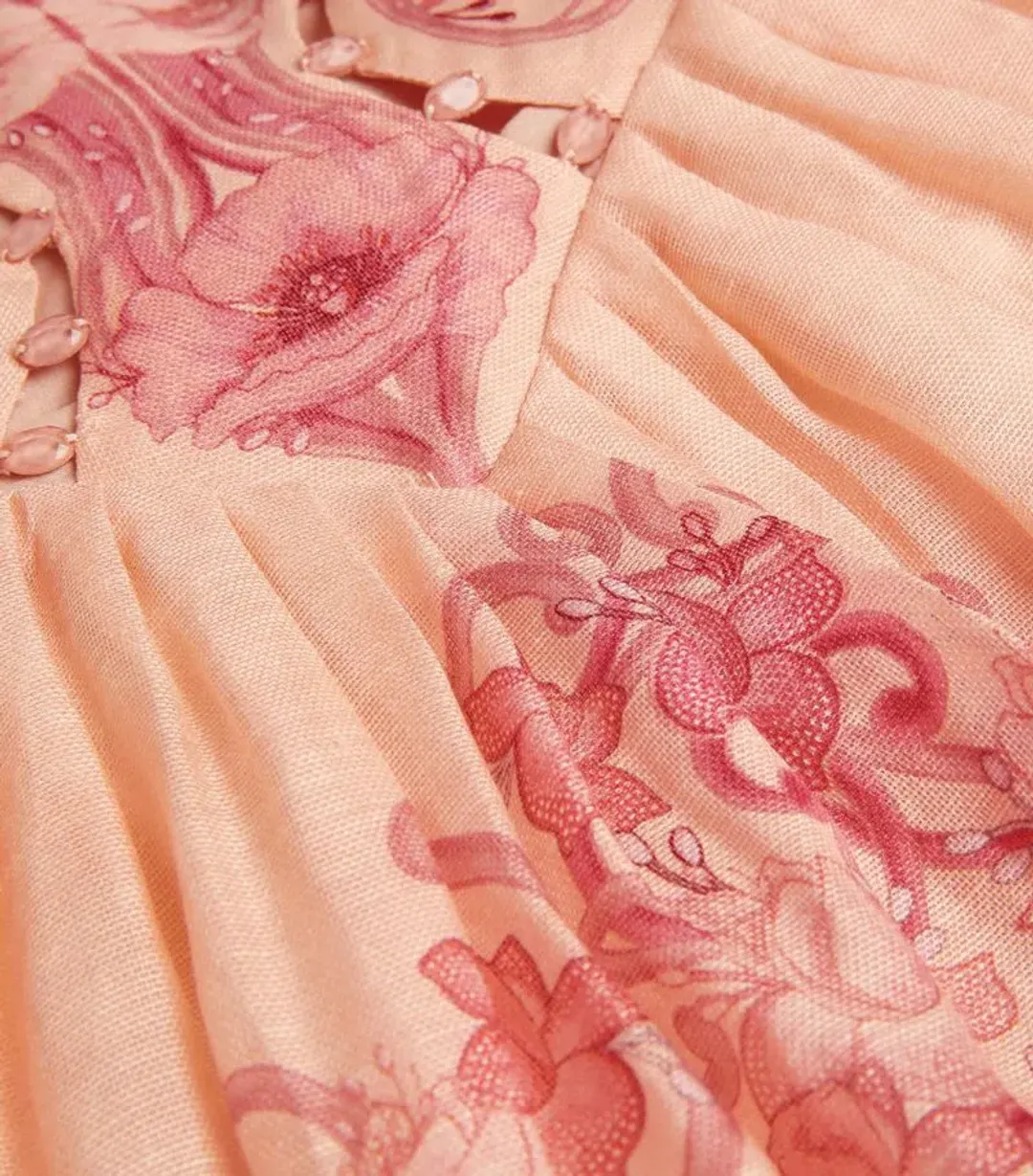 Zimmermann Concert Poppy Midi Dress Print Size 1/Au 10 for rent on The Volte - main image