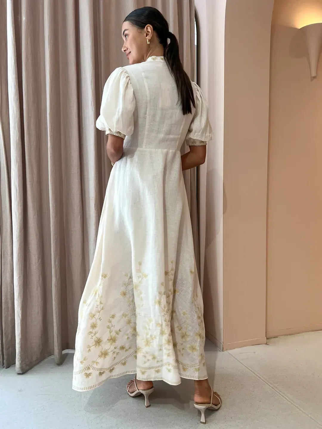 Kate Ford Casuarina Embroidered Gown in Multi Size 6 for rent on The Volte - main image