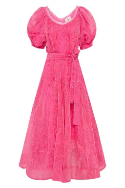 Aje Evangeline Cornelli Midi Dress Protea Pink Size 16 for rent on The Volte - image 4