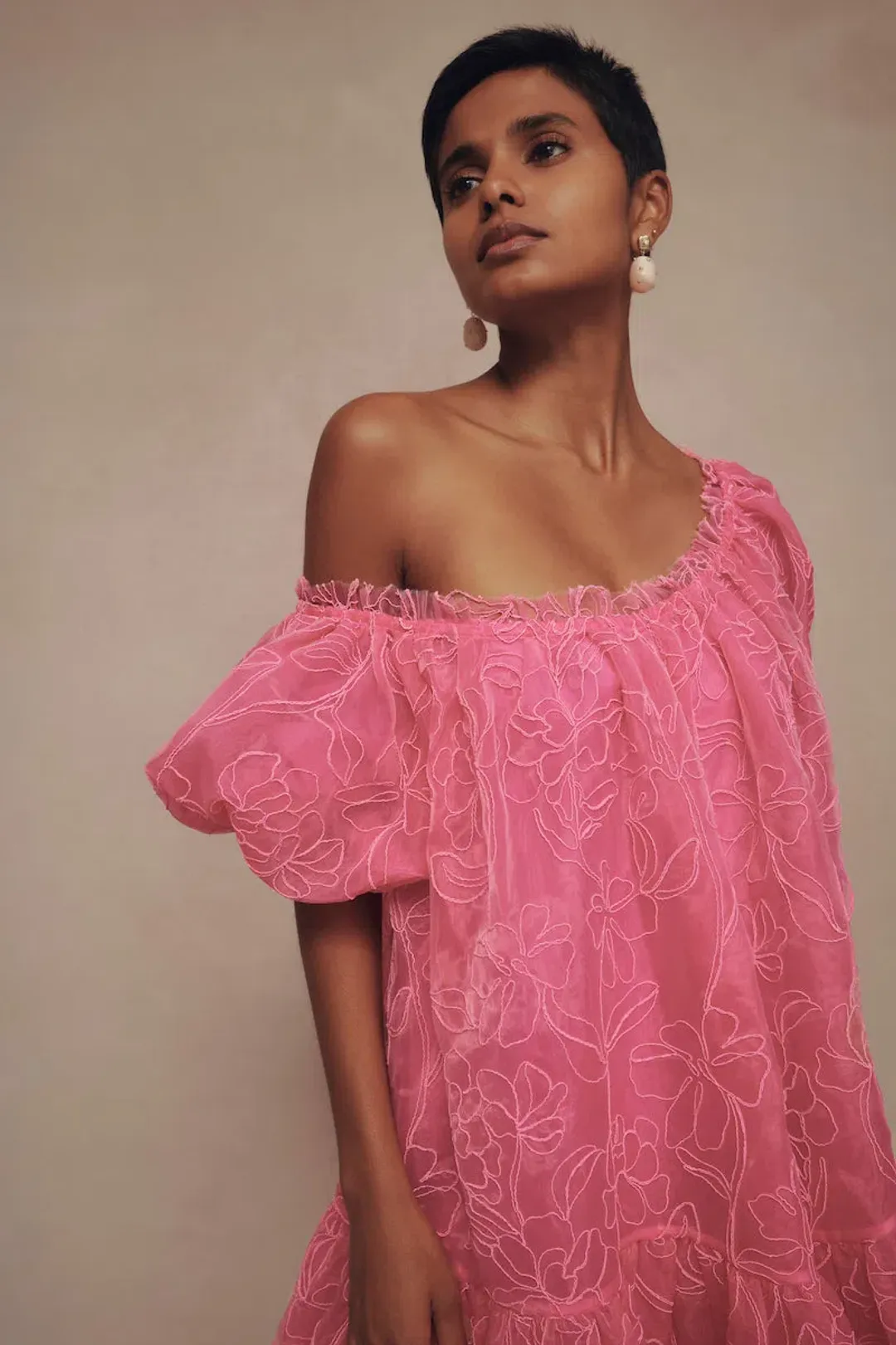 Aje Evangeline Cornelli Midi Dress Protea Pink Size 16 for rent on The Volte - main image