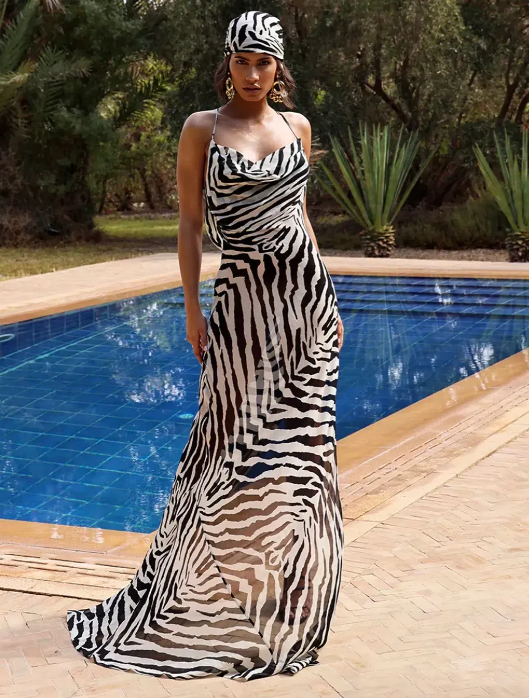 Rat & Boa Zinnia Dress Zebra Print Size M/ 10 for rent on The Volte - main image