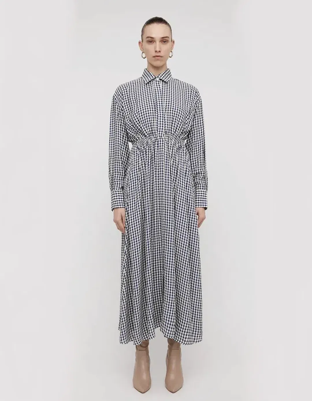 Scanlan Theodore Gingham Shirtdress Print Size 8  for rent on The Volte - main image