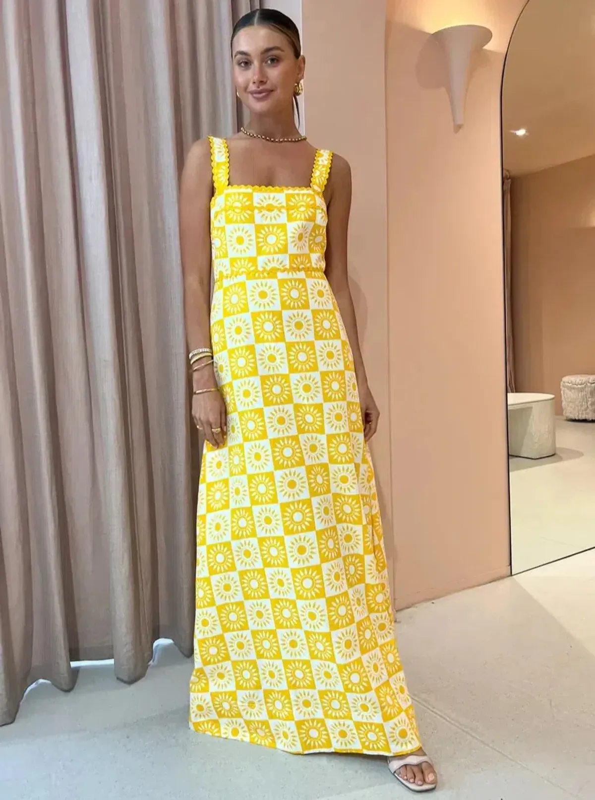 By Nicola | Goldie Maxi Dress | Yellow | Size 10 for rent on The Volte - main image