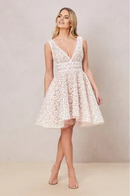 Nadine Merabi Daisy Mini Dress White Size 8 for rent on The Volte - image 1
