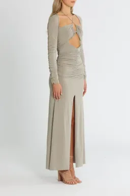 Bec and Bridge Adaline Long Sleeve Maxi Dress Taupe Grey Size 8 for rent on The Volte - image 2