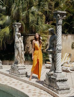 Significant Other Gold Dust Dress Sunrise Orange Size 10 for rent on The Volte - image 2