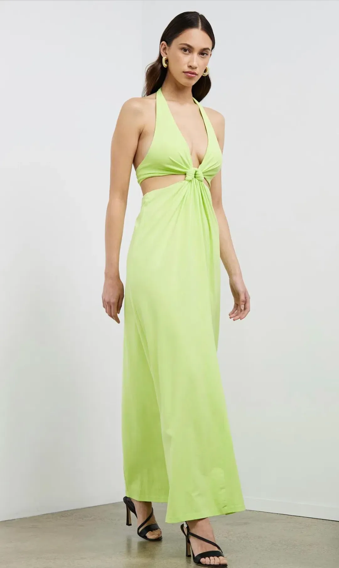 Camilla And Marc Zandar Cut Out Halter Dress In Apple Sorbet Au Size 12  for rent on The Volte - main image
