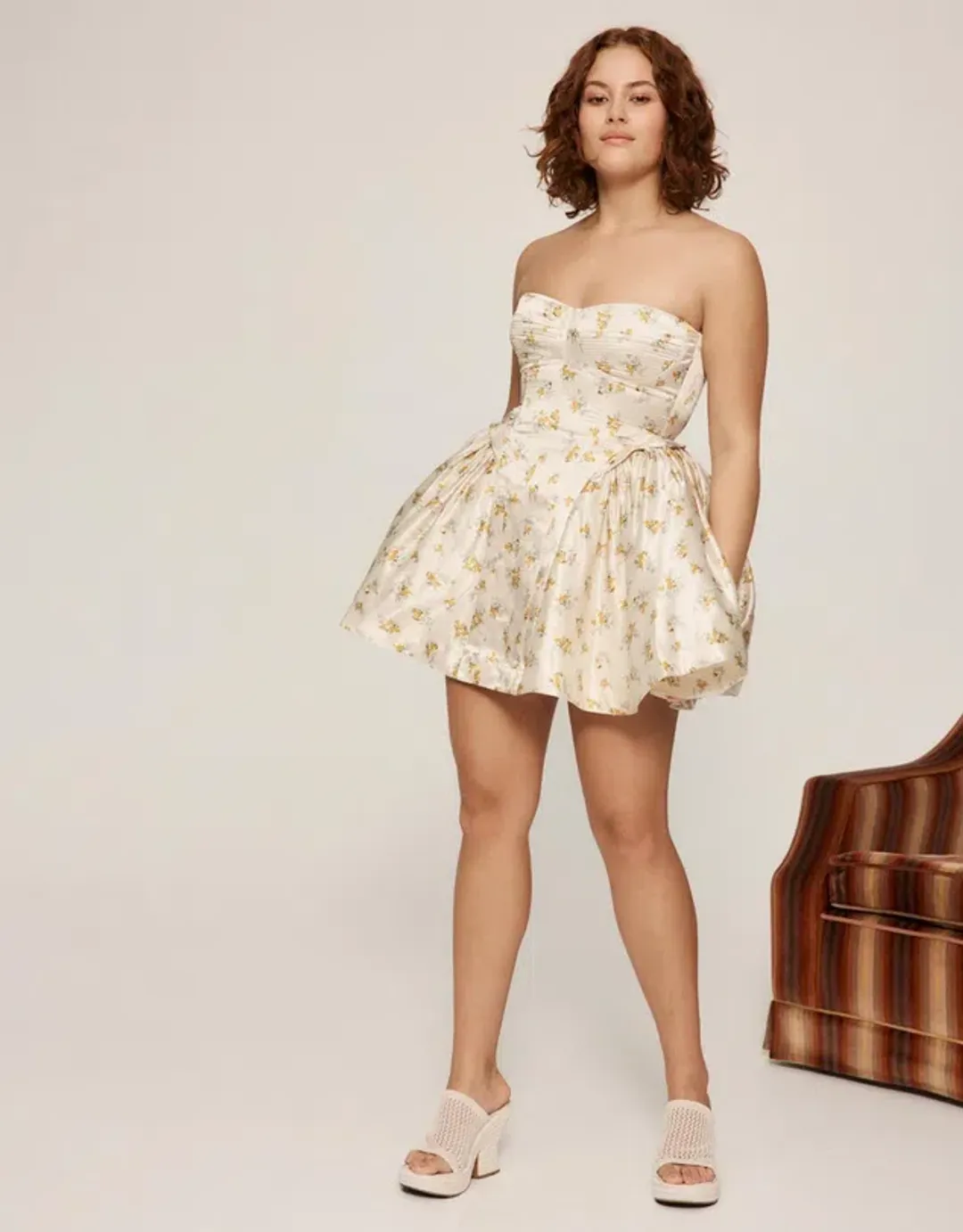 Alemais Bea Corset Mini Dress In Ivory Ladies Size 14  for rent on The Volte - main image