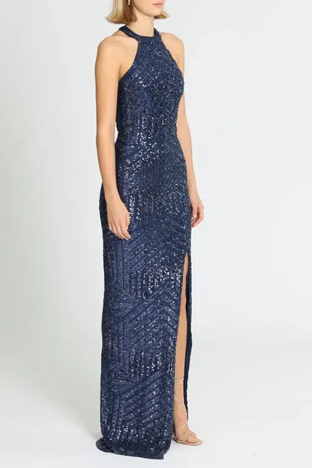 Langhem Julia Evening Gown Blue Size 12 for rent on The Volte - main image