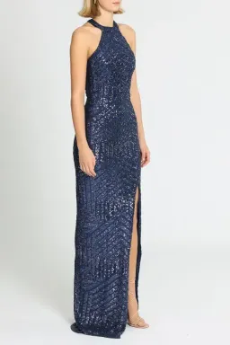 Langhem Julia Evening Gown Blue Size 12 for rent on The Volte - image 1