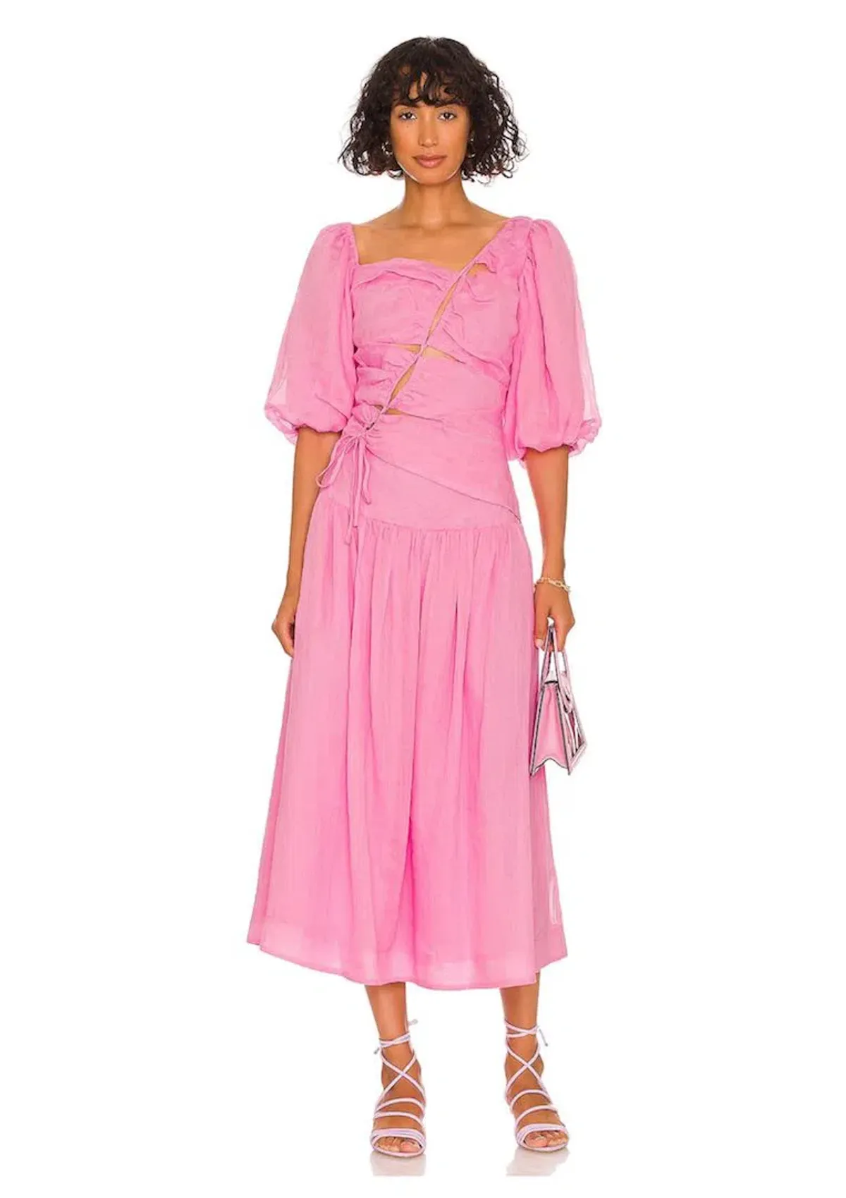 Nicholas Wren Midi Dress Orchid Pink Size AU 12 for rent on The Volte - main image
