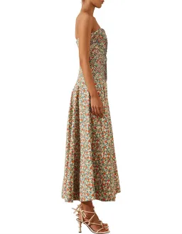 Shona Joy Ulani Strapless Pleated Midi Dress Floral Size 8 for rent on The Volte - image 3
