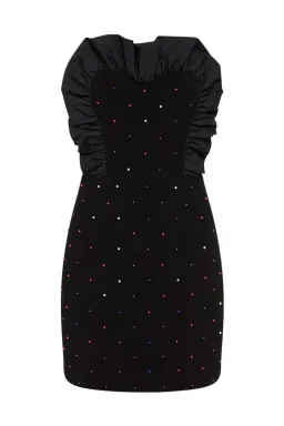 Rebecca Vallance Pollock Strapless Mini Dress Black Size 10 for rent on The Volte - image 5