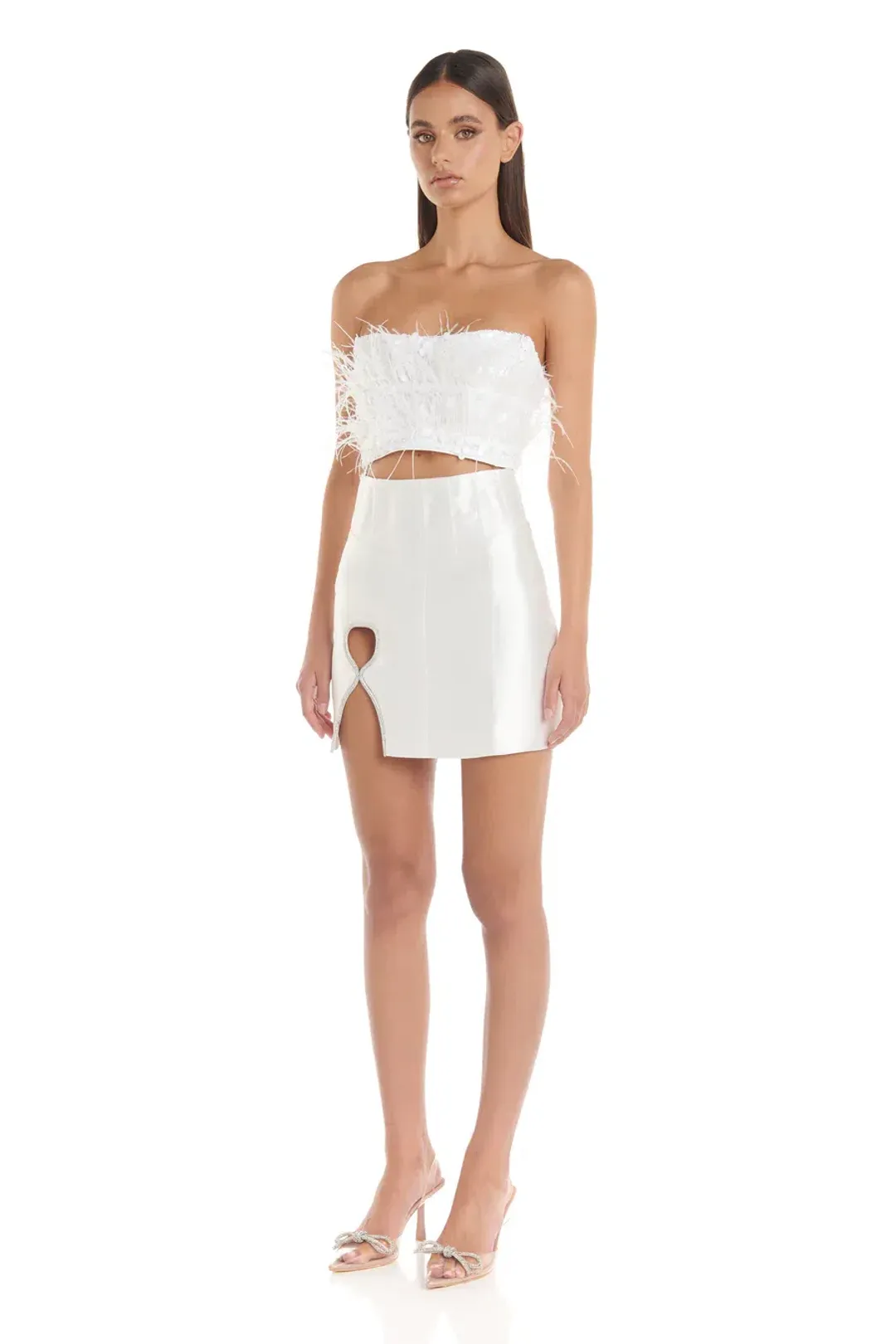 Eliya The Label Simone Skirt White Size 6  for rent on The Volte - main image