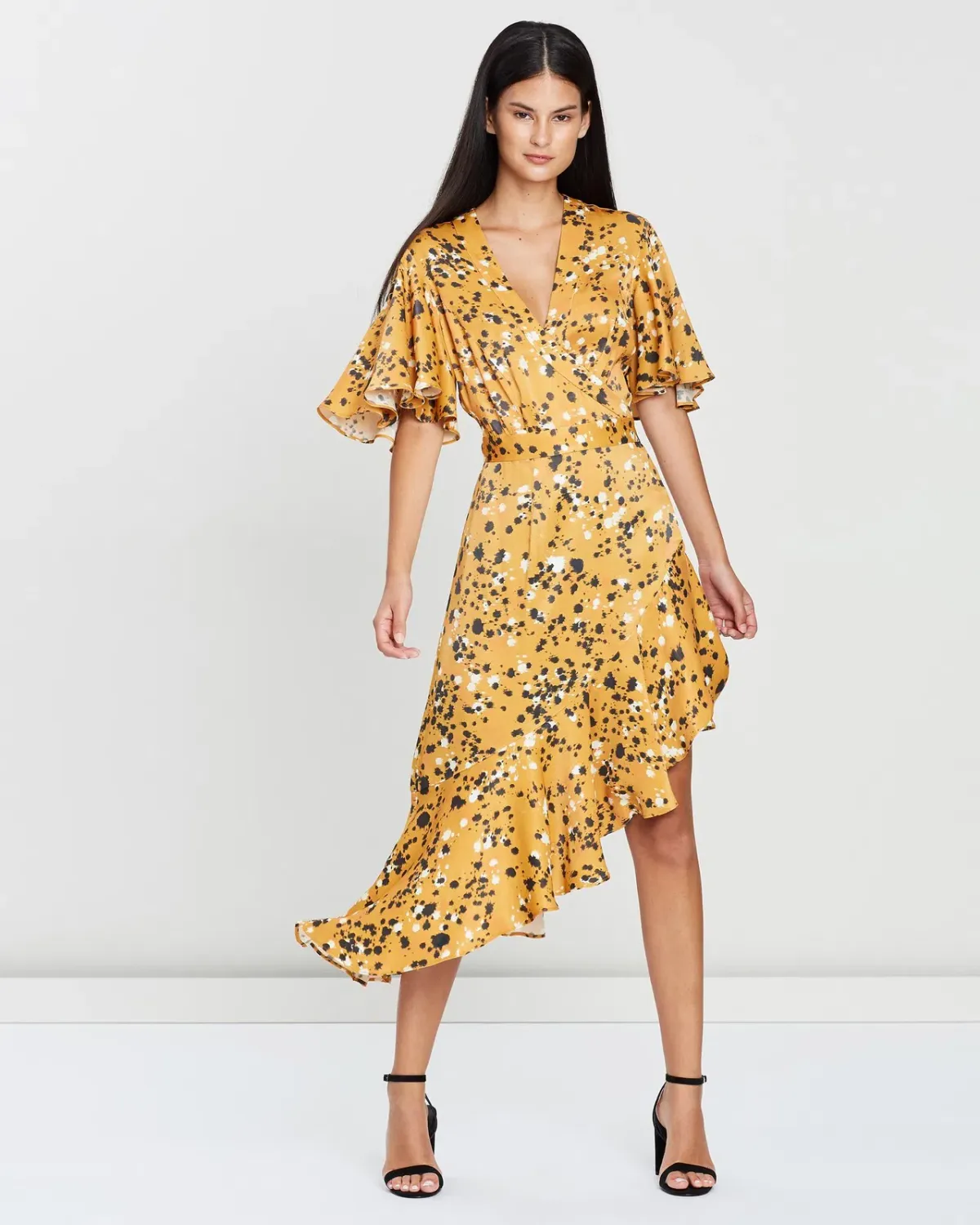 Lover Artiste Wrap Dress Print Size 14 for rent on The Volte - main image