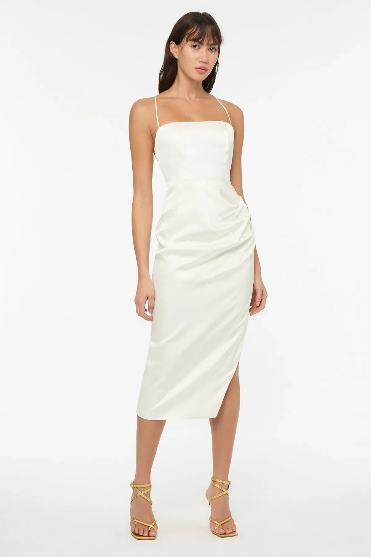 Manning Cartell Miami Heat Midi Backless Dress White Size 4 for rent on The Volte - main image