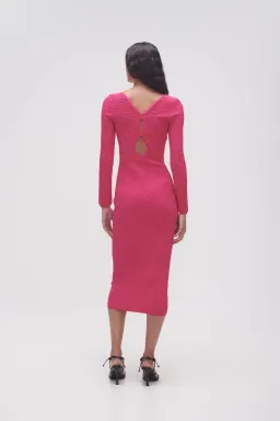 Aje Echo Bubble Body Dress Pink Size XXS/AU 4 for rent on The Volte - image 2