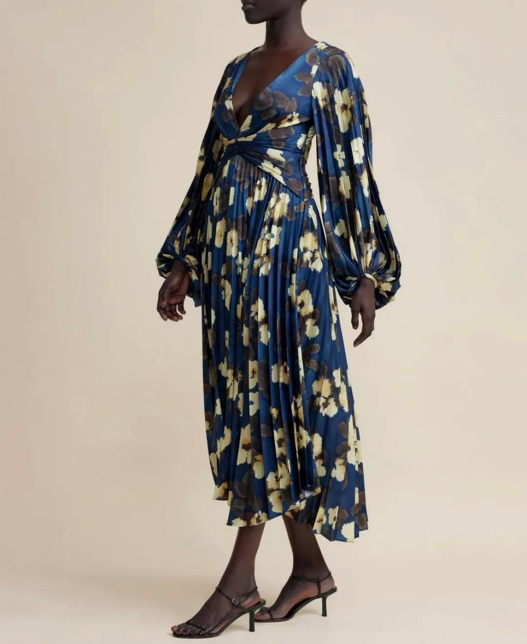 Acler Palms Dress Navy Blue Size AU 6 for rent on The Volte - main image