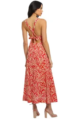 Nicholas Haisley Dress Print Red Size AU 10 for rent on The Volte - image 3