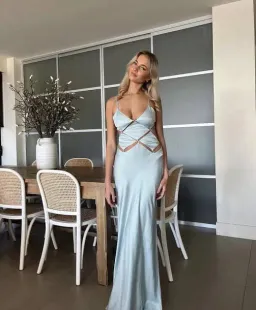 Bec & Bridge Diamond Days Strap Maxi Dress Cloud Blue Size 8 / S for rent on The Volte - image 2