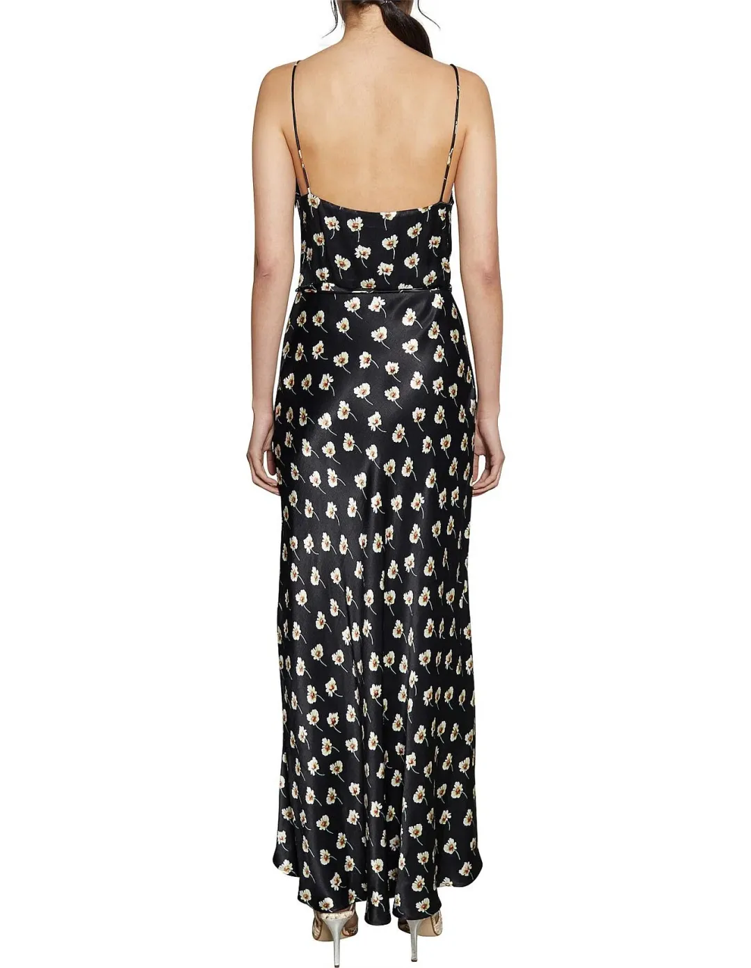 Bec & Bridge Sylvie Black Long Maxi Dress Floral Daisy Tropical 12 for rent on The Volte - main image