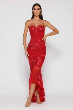 Elle Zeitoune Renee Dress Red Size 10 for rent on The Volte - image 1