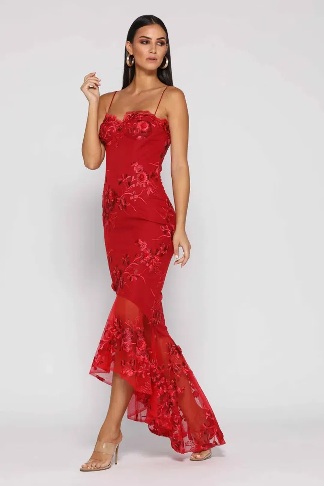 Elle Zeitoune Renee Dress Red Size 10 for rent on The Volte - main image