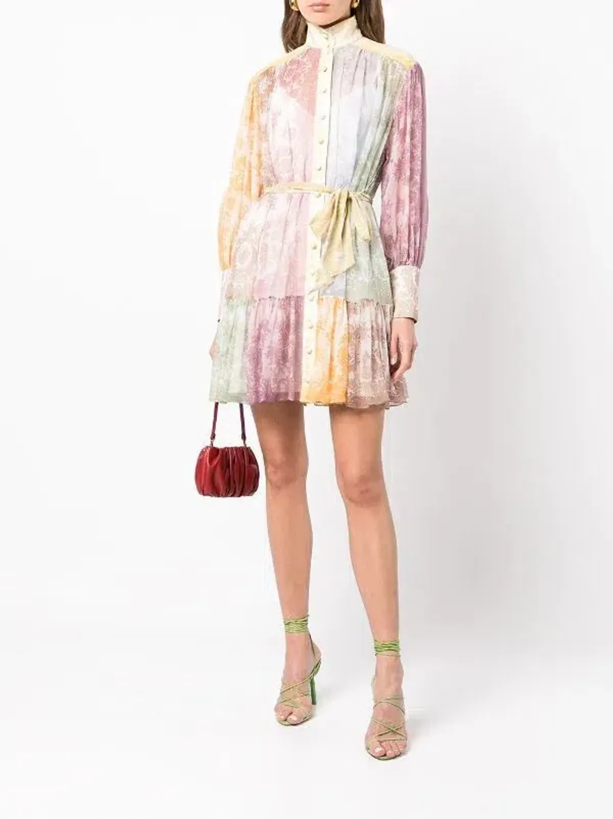 Zimmermann Dancer Lantern Mini Dress Multi Size 1/Au 10 for rent on The Volte - main image